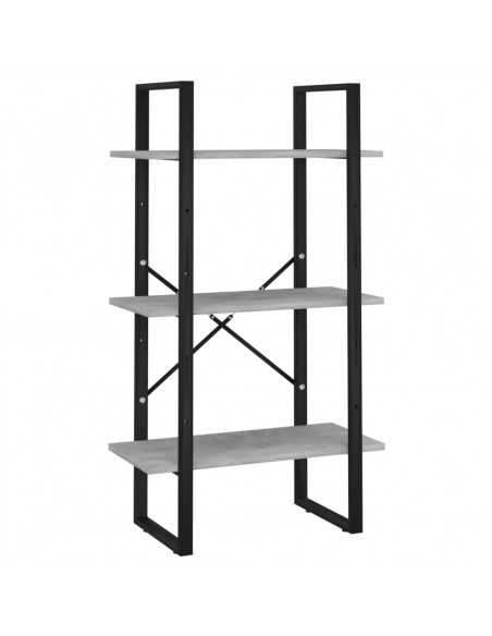 Libreria a 5 Ripiani Grigio Cemento 60x30x175 cm in Multistrato