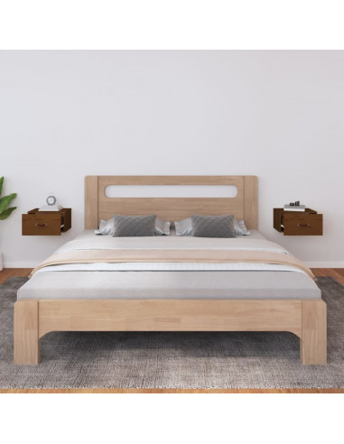 Comodini a Muro 2 pz Miele 40x29,5x22 cm