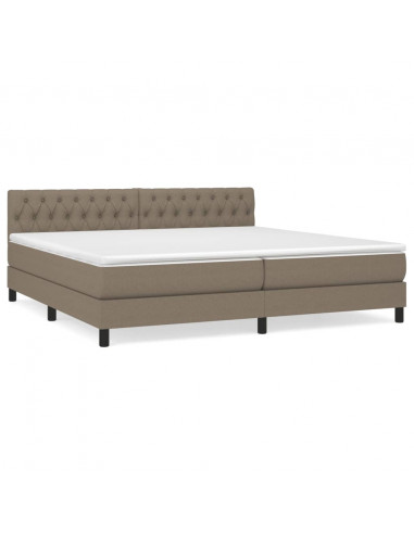 Giroletto a Molle con Materasso Tortora 200x200 cm in Tessuto