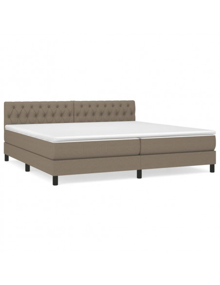 Giroletto a Molle con Materasso Tortora 200x200 cm in Tessuto