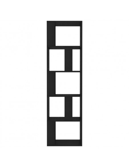 Libreria/Divisorio Nero 45x24x159 cm in Legno Multistrato