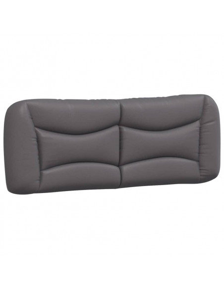 Letto con Materasso Grigio 140x200 cm in Similpelle