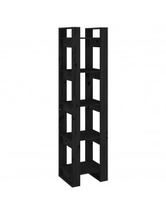 Libreria/Divisorio Nero 41x35x160 cm in Legno Massello di Pino 2