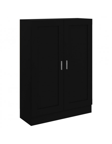Libreria Nera 82,5x30,5x115 cm in Legno Multistrato