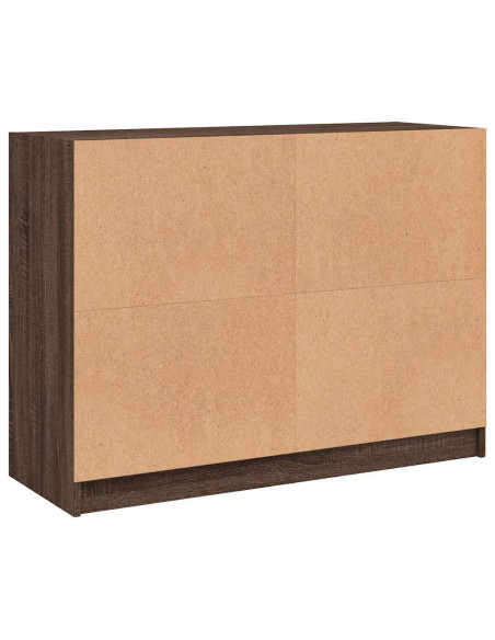 Credenza Rovere Marrone 102x37x75,5 cm in Legno Multistrato
