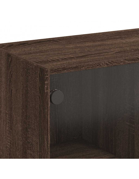 Credenza Rovere Marrone 102x37x75,5 cm in Legno Multistrato
