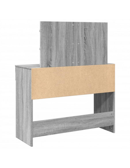 Toeletta con LED Grigio Sonoma 100x40x120 cm