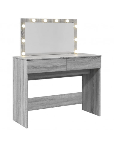 Toeletta con LED Grigio Sonoma 100x40x120 cm