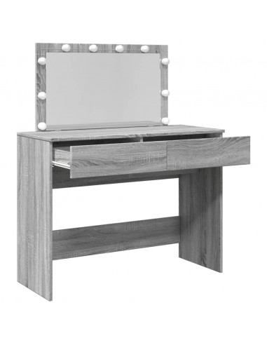 Toeletta con LED Grigio Sonoma 100x40x120 cm