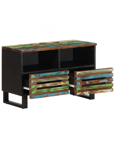 Mobile Porta TV 70x34x46 cm in Legno Massello di Acacia