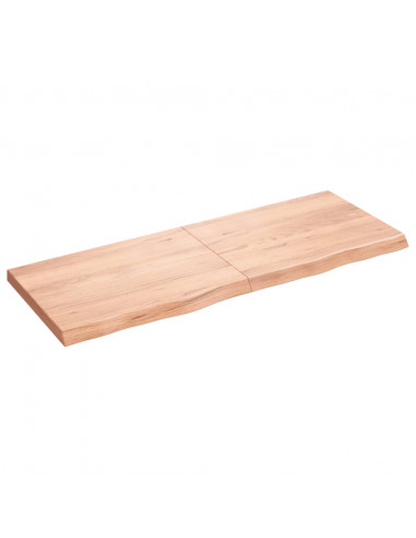 Piano Bagno Marrone 160x60x(2-6) cm Legno Massello Trattato