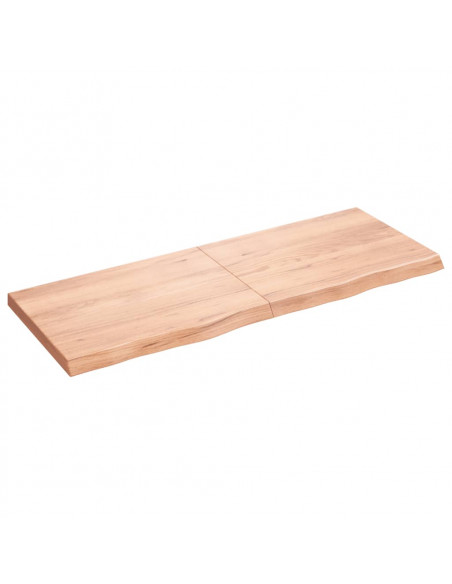 Piano Bagno Marrone 160x60x(2-6) cm Legno Massello Trattato