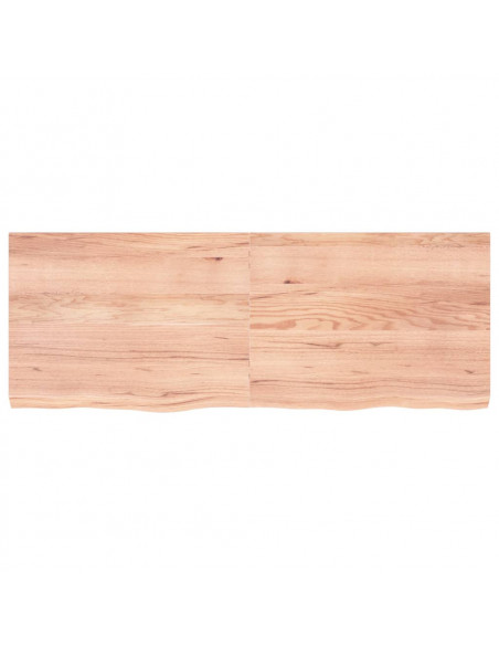 Piano Bagno Marrone 160x60x(2-6) cm Legno Massello Trattato