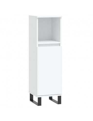 Set di Mobili da Bagno 3 pz Bianco in Legno Multistrato