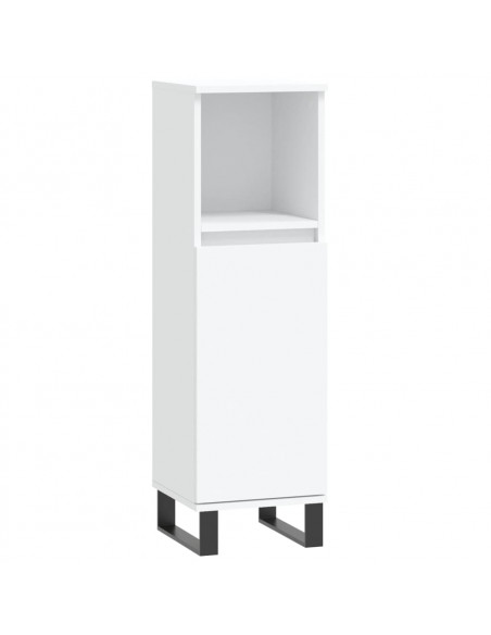 Set di Mobili da Bagno 3 pz Bianco in Legno Multistrato
