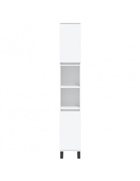 Set di Mobili da Bagno 3 pz Bianco in Legno Multistrato
