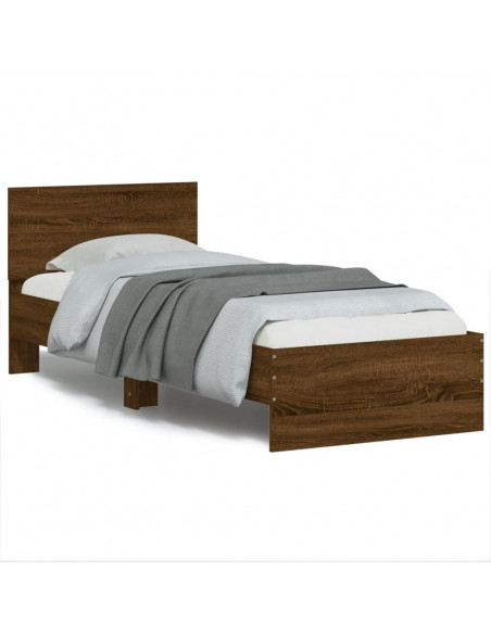 Giroletto Testiera Rovere Marrone 75x190 cm Legno Multistrato
