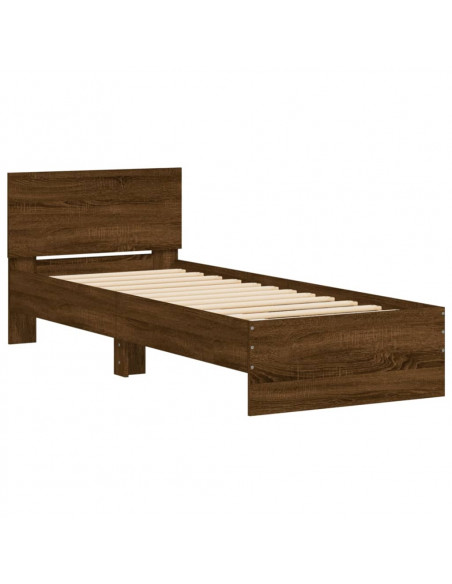 Giroletto Testiera Rovere Marrone 75x190 cm Legno Multistrato