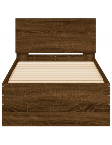 Giroletto Testiera Rovere Marrone 75x190 cm Legno Multistrato