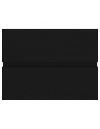 Mobile Lavabo Nero 60x38,5x45 cm in Legno Multistrato