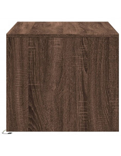 Tavolino da Salotto con Luci LED Rovere Marrone in Truciolato 2