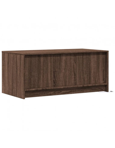 Tavolino da Salotto con Luci LED Rovere Marrone in Truciolato