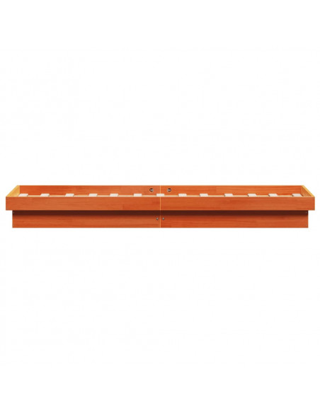 Giroletto LED Marrone Cera 90x200 cm in Legno Massello di Pino