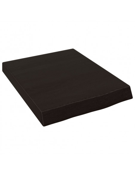 Piano Bagno Marrone Scuro 40x50x(2-6)cm Legno Massello Trattato