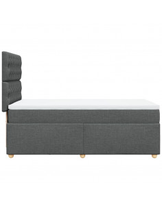 Giroletto a Molle con Materasso Grigio Scuro 80x200 cm Tessuto 2