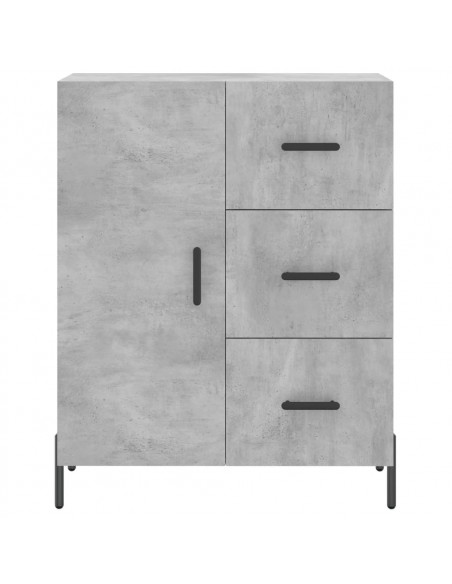 Credenza Grigio Cemento 69,5x34x180 cm in Legno Multistrato