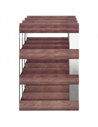 Portabottiglie per 12 Bottiglie Legno Massello di Pino Marrone