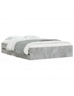 Giroletto Cassetti Grigio Cemento 120x190 cm Legno Multistrato 2