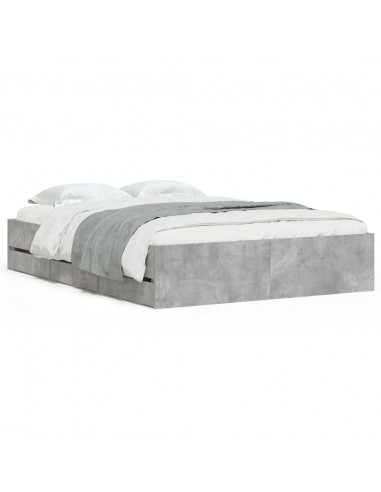 Giroletto Cassetti Grigio Cemento 120x190 cm Legno Multistrato