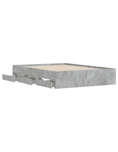 Giroletto Cassetti Grigio Cemento 120x190 cm Legno Multistrato