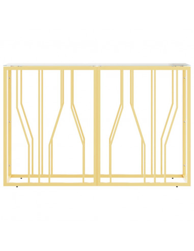 Tavolino Consolle 110x30x70 cm in Acciaio Inox e Vetro