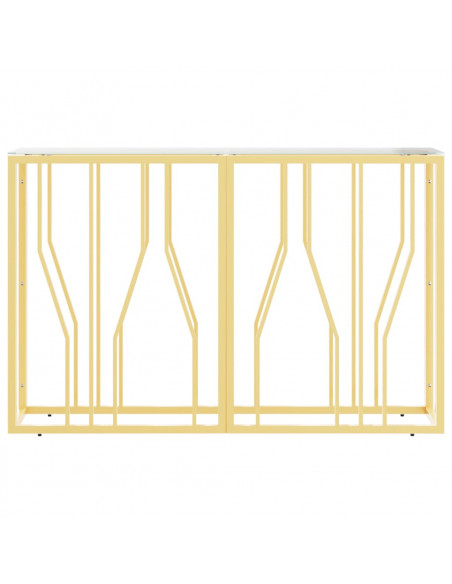 Tavolino Consolle 110x30x70 cm in Acciaio Inox e Vetro