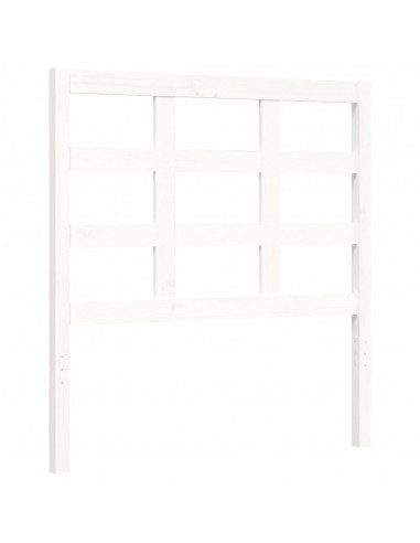 Giroletto con Testiera Bianco Small Single Legno Massello