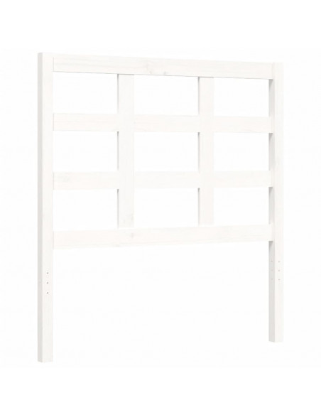 Giroletto con Testiera Bianco Small Single Legno Massello