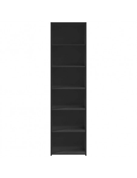 Credenza Nera 50x41x185 cm in Legno Multistrato