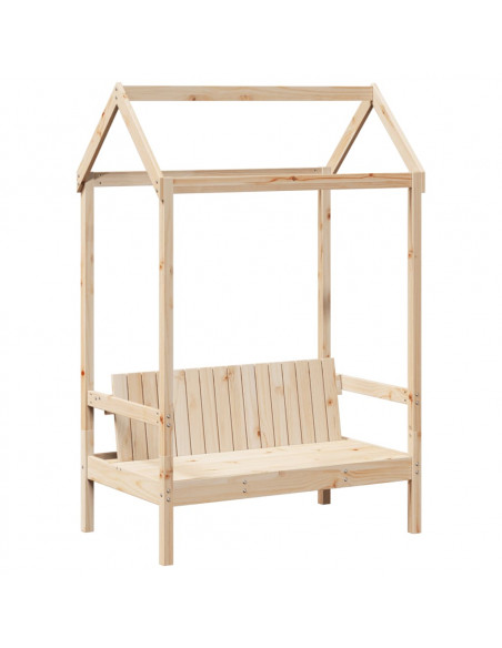 Set Dormeuse e Panca con Tetto 90x190cm Legno Massello di Pino