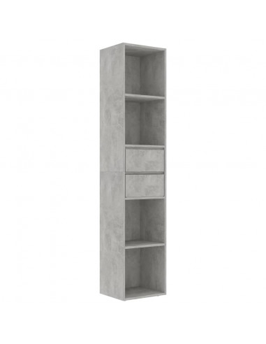 Libreria Grigio Cemento 36x30x171 cm in Legno Multistrato