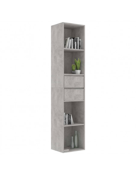 Libreria Grigio Cemento 36x30x171 cm in Legno Multistrato