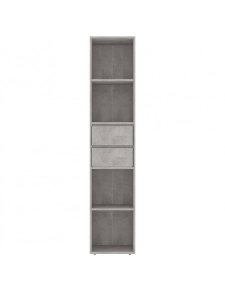 Libreria Grigio Cemento 36x30x171 cm in Legno Multistrato