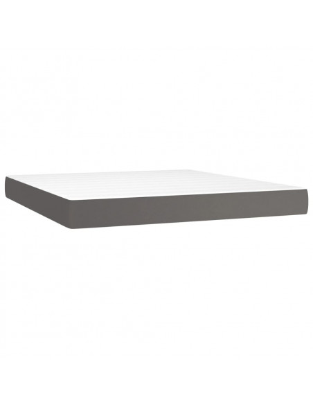 Materasso a Molle Grigio 180x200x20 cm in Similpelle