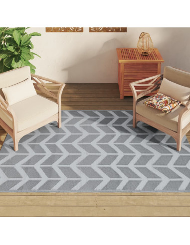 Tappeto da Esterni Grigio 140x200 cm in PP