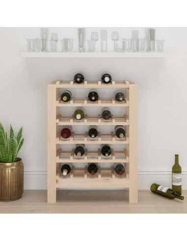 Portavini 61,5x30x82 cm in Legno Massello di Pino