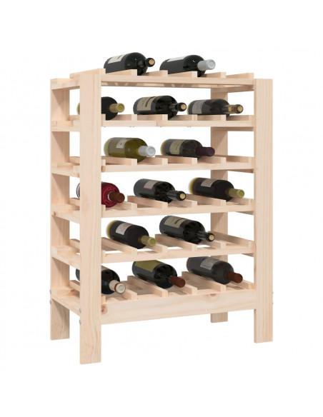 Portavini 61,5x30x82 cm in Legno Massello di Pino