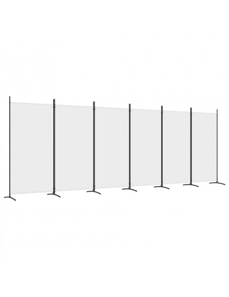 Divisorio a 6 Pannelli Bianco 520x180 cm Tessuto