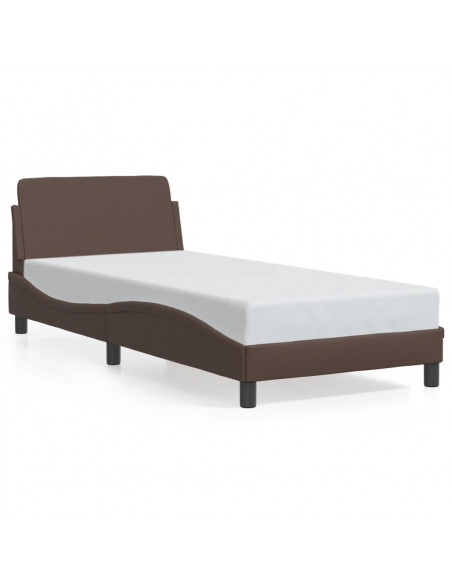 Giroletto con Testiera Marrone 90x200 cm in Similpelle