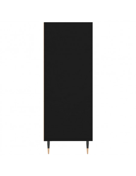 Libreria Nera 69,5x32,5x90 cm in Legno Multistrato